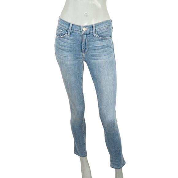 FRAME Denim Women's Le Skinny de Jeanne Jeans in Blue Antibes size 27 - Picture 1 of 7